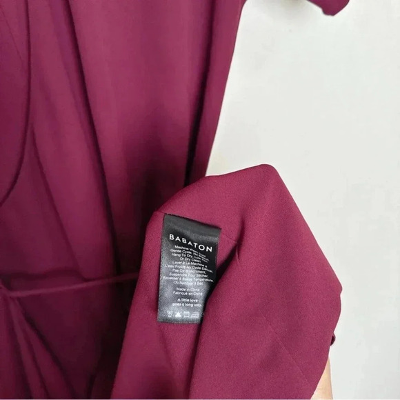 Aritzia Babaton  Womens Xsmall Wrap Burgundy Wallace Dress - Picture 9 of 13